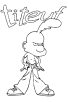 coloriage titeuf fait le cake